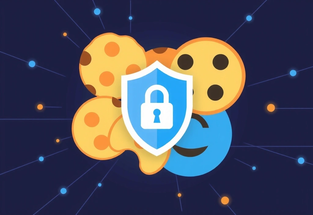 Ilustrație cu cookie-uri și securitatea datelor