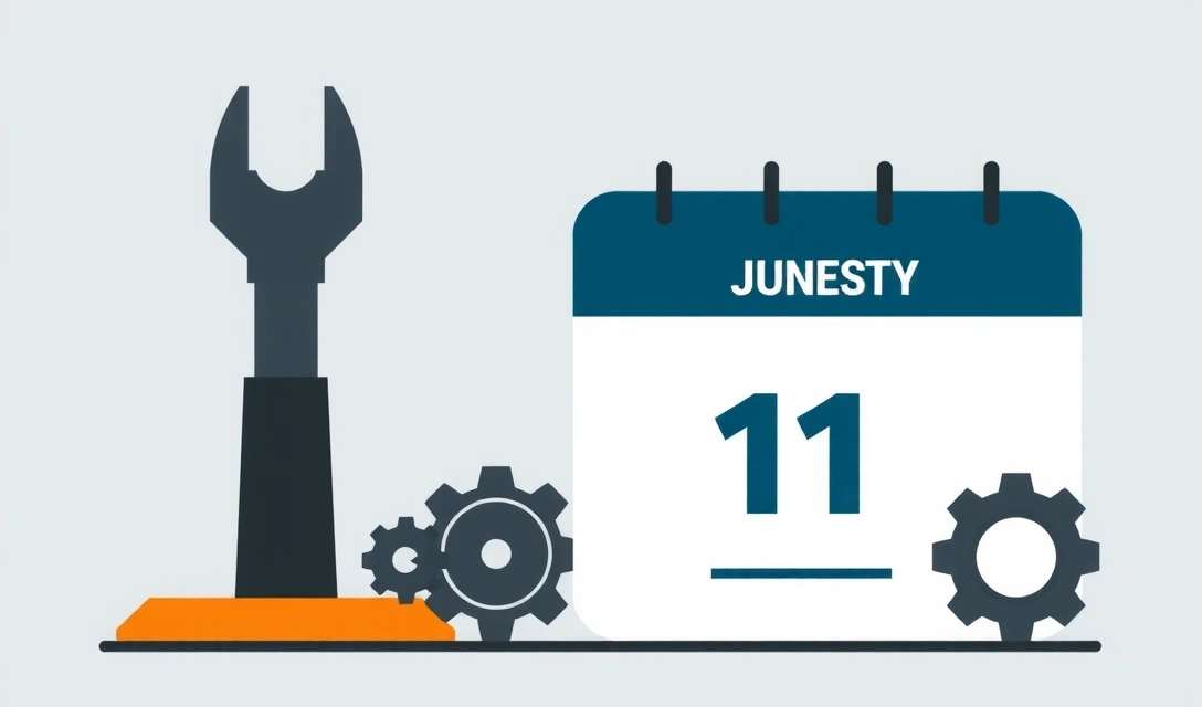 Calendar cu o dată marcată și o unelte de ajustare