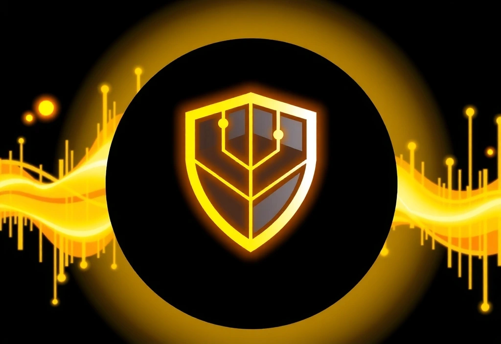 Simbol de scut de protecție digitală