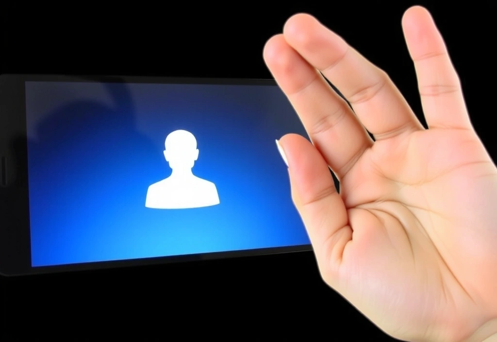 O mână blocând o acțiune negativă, simbolizând conduita etică online